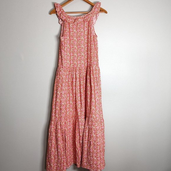 New! Ann Taylor 100% Cotton Ruffle Neck Maxi Dress sz S - Picture 5 of 8